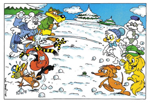 <h1>Bucó, Szetti és Tacsi - illusztráció a képregényfesztiválhoz</h1>-